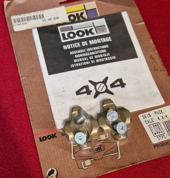 Look 4x4 Cleats für Click-Pedale, gold, Paar, NEU