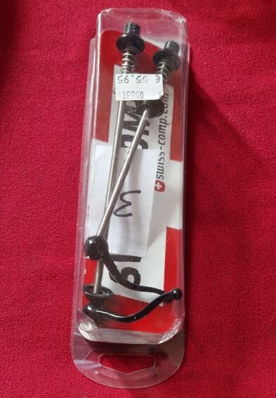DT Swiss Comp Titanium Naben Schnellspanner, schwarz, vorne+hinten, NEU