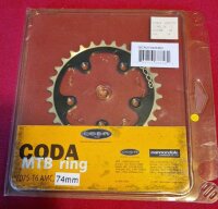 Coda MTB Alu Kettenblatt, 74mm Lochkreis, 30 Zähne,...