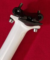 Schindelhauer Alu Sattelstütze, 27,2mm, 300mm, weiß, NEU