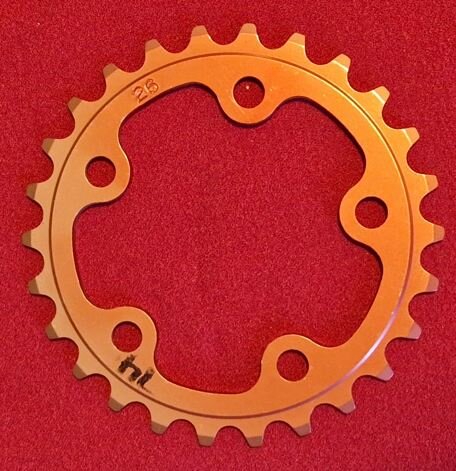 Alu Kettenblatt, 74mm Standard Lochkreis, 26 Zähne, rot, NEU