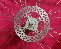 Vorderrad aus Ritchey Vantage Comp Felge mit Edco/Formula Disc-Nabe und 4-Loch Bremsscheibe, 26", NEU