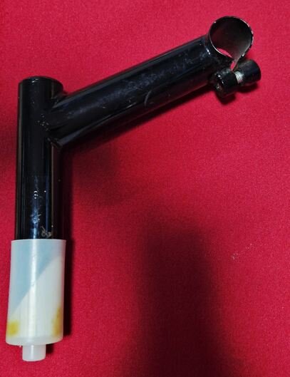 CrMo Stahlvorbau, 1 1/4" Standard, 120mm, 15°, schwarz, NEU