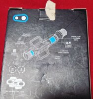 Crankbrothers eggbeater Pedale, inkl. Cleats, silber/rot, nur ca. 290g, NEU