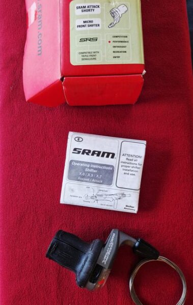 Sram Attack Shorty Drehgriff Schalthebel, 3-fach, links, NEU, OVP
