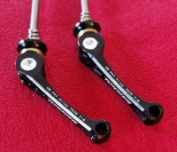 Turner Titanium Naben Schnellspanner, schwarz, vorne+hinten, NEU