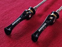 Turner Titanium Naben Schnellspanner, schwarz, vorne+hinten, NEU