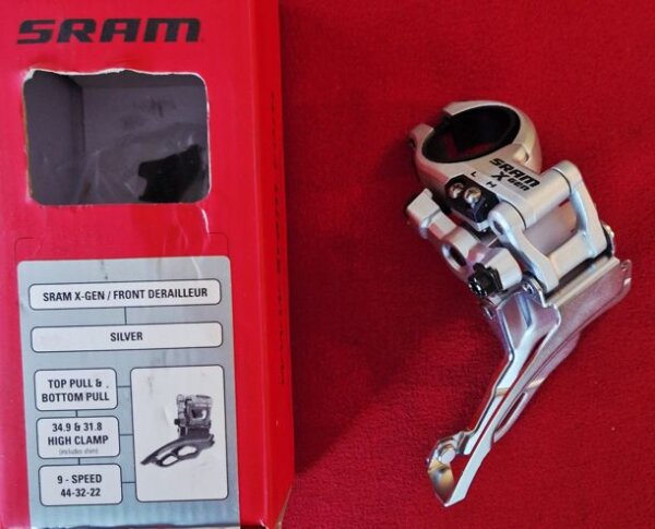 Sram X-Gen Umwerfer, 3x9-fach, 31,8 / 34,9mm, Top-Pull / Down-Pull, NEU, OVP