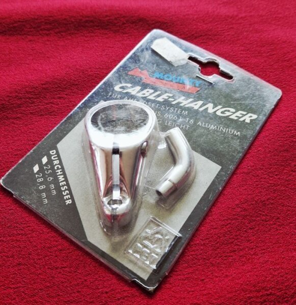 Mounty Special Cable-Hanger Bremszuggegenhalter, 28,8mm, silber, NEU