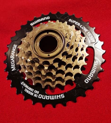 Shimano Megarange Schraubkranz/Kassette, 6-fach, 13-34 Zähne, schwarz, NEU