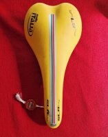Selle Italia SLR Challenge 67 Carbon / Titanium Sattel, 135g, Baujahr 2005, gelb, NEU