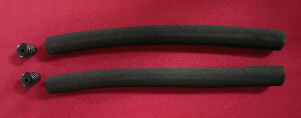 ZEG Moosgummi Bullbar Griffe, 400mm, schwarz, inkl. Lenkerstopfen, Paar, NEU