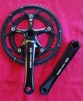 Shimano 105 FC-5502 Rennrad-Kurbeln, 39/53 Zähne, 2x9, octalink, schwarz, 175mm, NEU